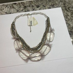 NWT Catherine Stein Gold Tone Costume Statement Multi Strand Necklace Bead